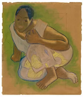 Exotic Collection: Crouching Tahitian Woman (related to the painting Nafea faa ipoipo [When Will You Marry)