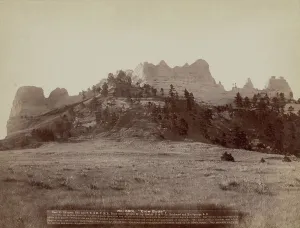 Crow People Prints: Crow Butte Near Ft Robinson, Neb and FE & MV RR -- In battle