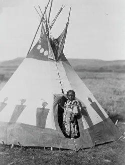 Apsaroke Prints: Crow Chief's Daughter, c1910. Creator: Edward Sheriff Curtis