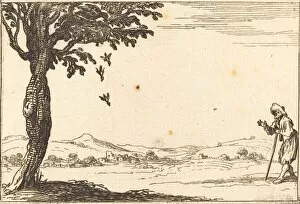 Chicks Gallery: The Crow and her Young, 1628. Creator: Jacques Callot