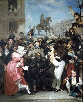 Soot Gallery: The Crowd, 1847. Artist: Robert William Buss