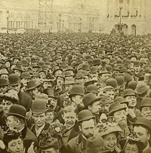 Bw Kilburn Gallery: Crowd at the opening of the Columbian Exhibition, Chicago, Illinois, USA, 1893.Artist: BW Kilburn
