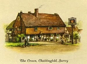 Bicycles Collection: The Crown, Chiddingfold, Surrey, 1936. Creator: Unknown