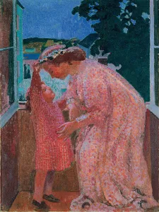 Mother And Child Collection: The Crown of Daisies, c. 1906. Artist: Denis, Maurice (1870-1943)