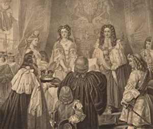 The Crown Offered to William and Mary, 1689, 1886. Artist: Herbert Bourne The Crown Offered to William and Mary, 1689, 1886. Artist: Herbert Bourne