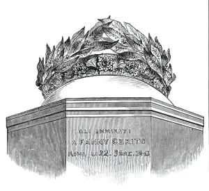Fanny Prints: Crown presented to Cerito at Rome, 1844. Creator: Unknown