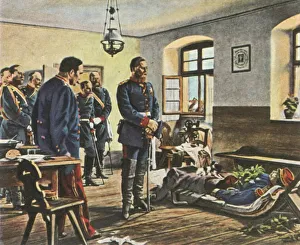 Emperor Of Germany Gallery: Crown Prince Friedrich Wilhelm with the body of General Douay, 4 August 1870, (1936)