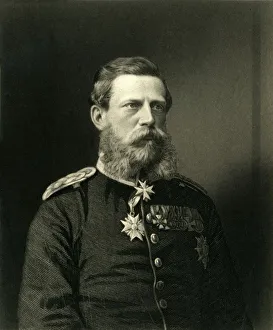 Frederick Iii Prints: Crown Prince of Prussia, c1872. Creator: William Holl