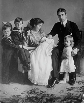 Crown Prince of Sweden and family, 1912. Creator: Bain News Service