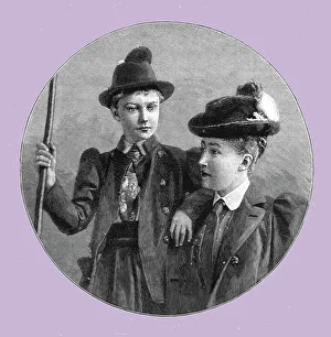 The Crown Princess Stefanie and Her Daughter The Archduchess Elizabeth of Austria, 1891. Creator: Unknown