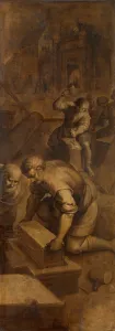 Chisel Prints: The Four Crowned Martyrs at Work, 1624. Creator: Frans Francken II