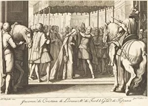 De Medici Ferdinando I Gallery: Crowning of the Grand Duchess, c. 1614. Creator: Jacques Callot