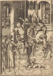 Thorn Prints: The Crowning with Thorns, c. 1480. Creator: Israhel van Meckenem