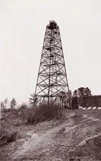 Crows Nest Prints: Crows Nest Signal Tower near Bermuda Hundred, 1861-65. Creator: Andrew Joseph Russell