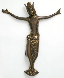 Limoges Prints: Crucified Christ, French, mid-13th century. Creator: Unknown