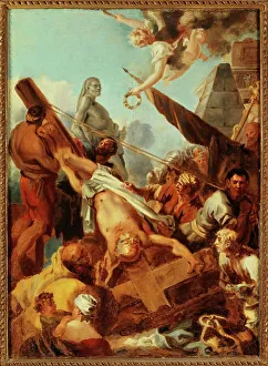 Bourdon Sebastien Prints: Crucifiement de saint Pierre. Esquisse pour le may de Notre-Dame de 1643