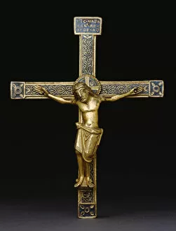Champlev And Xe9 Gallery: Crucifix, About 1150. Creator: Unknown