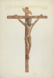 Altarpiece Collection: Crucifix, 1938. Creator: Carl O Bergh