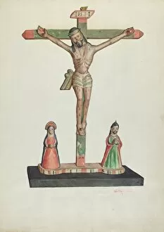 Altarpiece Collection: Crucifix, 1939. Creator: Carl O Bergh