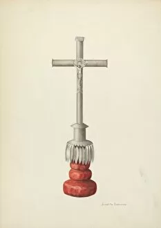 Donahoo Juanita Gallery: Crucifix, c. 1936. Creator: Juanita Donahoo
