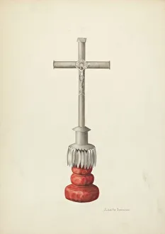 Donahoo Juanita Gallery: Crucifix, c. 1936. Creator: Juanita Donahoo