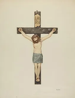 Saviour Of The World Gallery: Crucifix, c. 1939. Creator: Pearl Davis