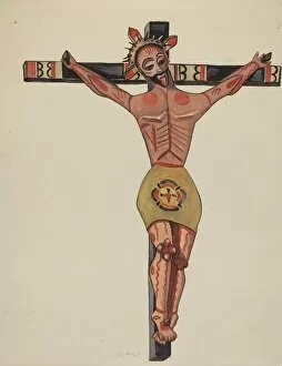E Boyd Collection: Crucifix - From the Vicinity of Mora, 1935 / 1942. Creator: E. Boyd