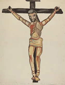 Crucifix, from Vicinity of Taos, 1935 / 1942. Creator: E. Boyd