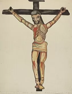 E Boyd Collection: Crucifix, from Vicinity of Taos, 1935 / 1942. Creator: E. Boyd