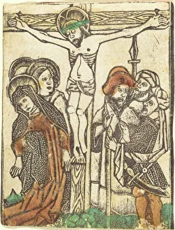 Metalcut Prints: The Crucifixion, 1460/1480. Creator: Master of the Borders with the Four Fathers of the Church