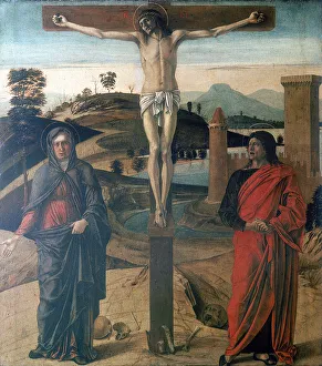 Saint J Prints: The Crucifixion, 1465. Artist: Giovanni Bellini