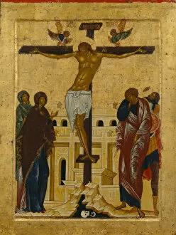 The Crucifixion, 1497. Artist: Russian icon