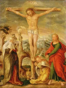 Crosses Prints: The Crucifixion, 1558. Creator: Workshop of Hans Mielich