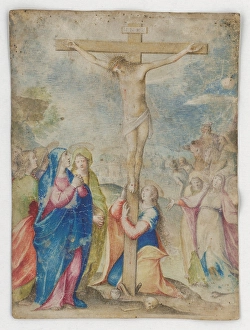 Notre Dame Du Folgo Prints: Crucifixion, 1601/1700. Creator: Unknown