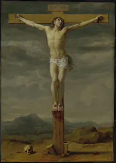 Mountainous Prints: Crucifixion, about 1650-1655. Creator: Eustache Le Sueur