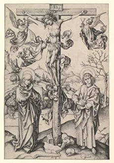 Crucifixion with Four Angels, ca. 1435-1491. Creator: Martin Schongauer