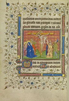 Wounding Prints: The Crucifixion; Book of Hours, about 1400-1410. Creator: Unknown
