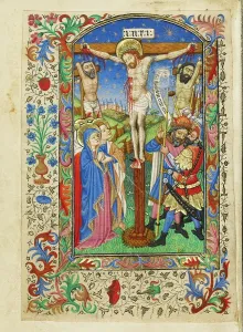 The Crucifixion; Book of Hours, about 1430-1440. Creator: Fastolf Master