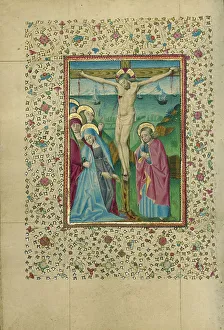 Wounds Prints: The Crucifixion; Book of Hours, about 1460. Creator: Unknown