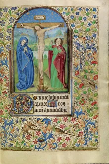 Jacques De Luxembourg Master Of Prints: The Crucifixion; Book of Hours, about 1466-1470. Creator: Master of Jacques of Luxembourg