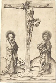 Meckenem Israhel Van Prints: The Crucifixion, c. 1475. Creator: Israhel van Meckenem