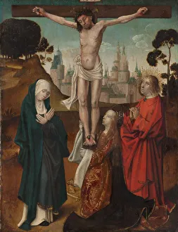 Halos Prints: Crucifixion, c.1510-c.1520. Creator: Cornelis Engebrechtsz (circle of)