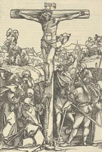 Hans Schäufelein Prints: The Crucifixion, from Der beschlossen gart des rosenkranzes marie, 1505