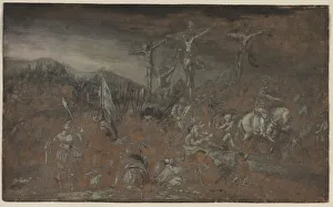 The Crucifixion, last half 1600s. Creator: Gerrit van Battem (Dutch, c. 1636-1684)