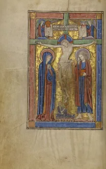 Missal Prints: The Crucifixion; Missal, begun after 1234-completed before 1262. Creator: Unknown