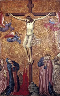 Distress Gallery: The Crucifixion, (part of a diptych), early 14th century. Artist: Pacino di Bonaguida