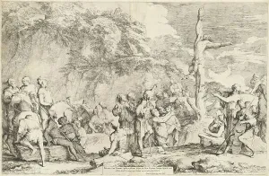Rosa Salvator Prints: The Crucifixion of Polycrates, c. 1662. Creator: Salvator Rosa