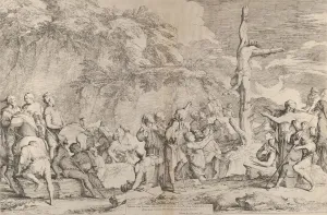 Aegean Islands Gallery: The crucifixion of Polycrates the tyrant after his capture by the Persians, ca. 1662