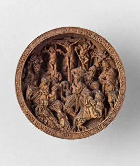 Crucifixion Relief from a Rosary Bead, 1500/25. Creator: Unknown
