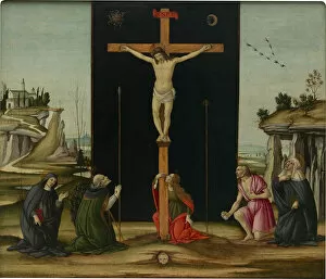 Sandro Gallery: The Crucifixion with Saints, c. 1490. Creator: Botticelli, Sandro, (Workshop)